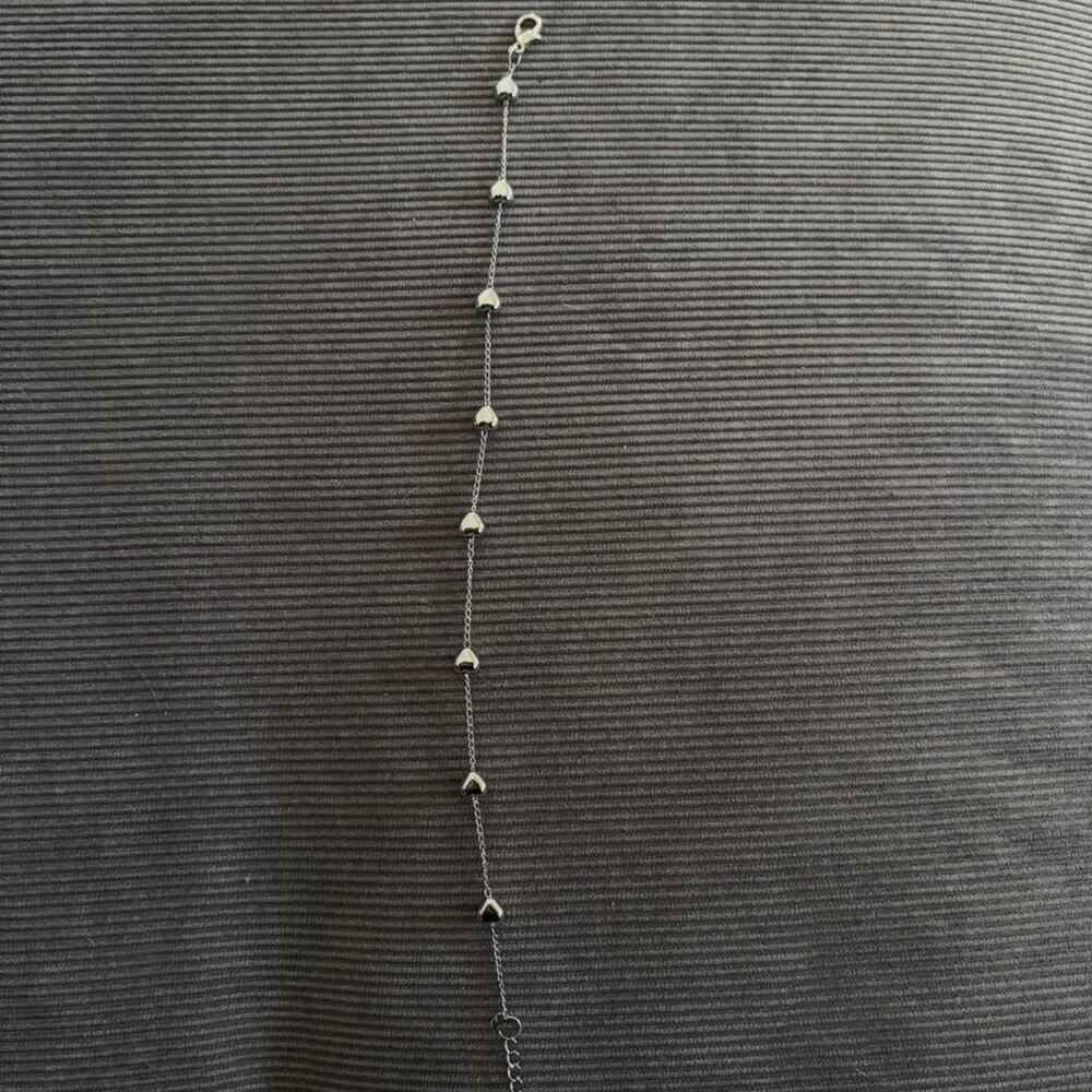 Silver heart bracelet with adjustable - Picture 2 of 2